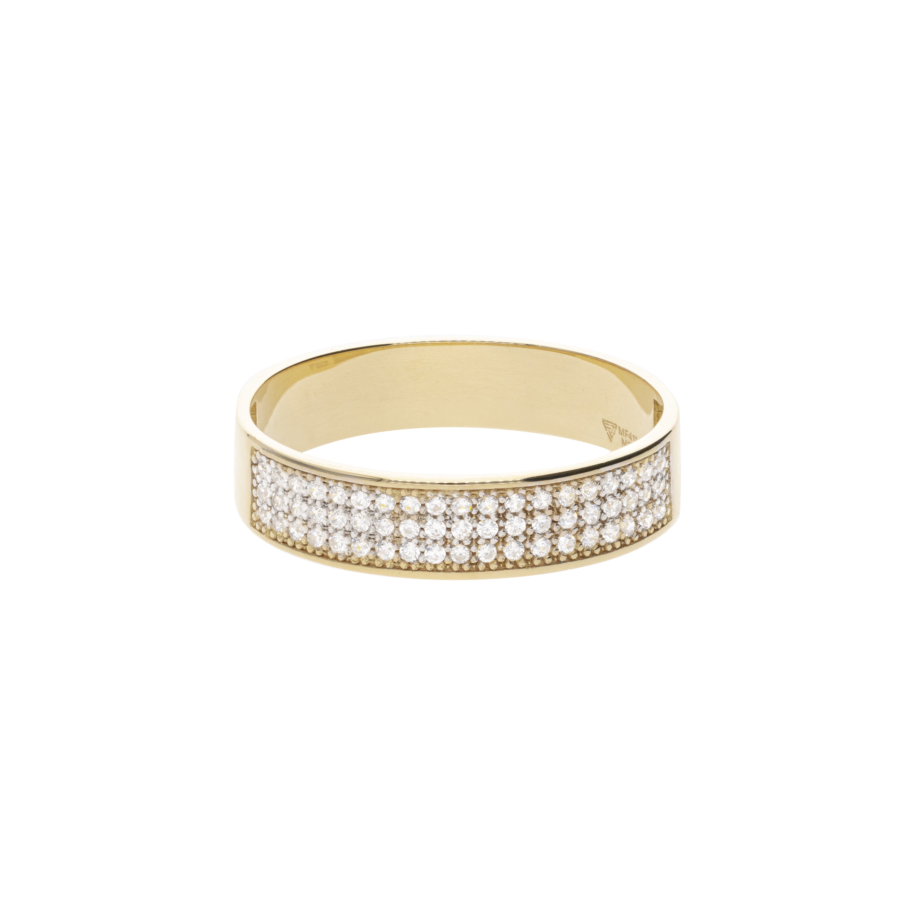 Argolla Oro Amarillo con Zirconia 14k