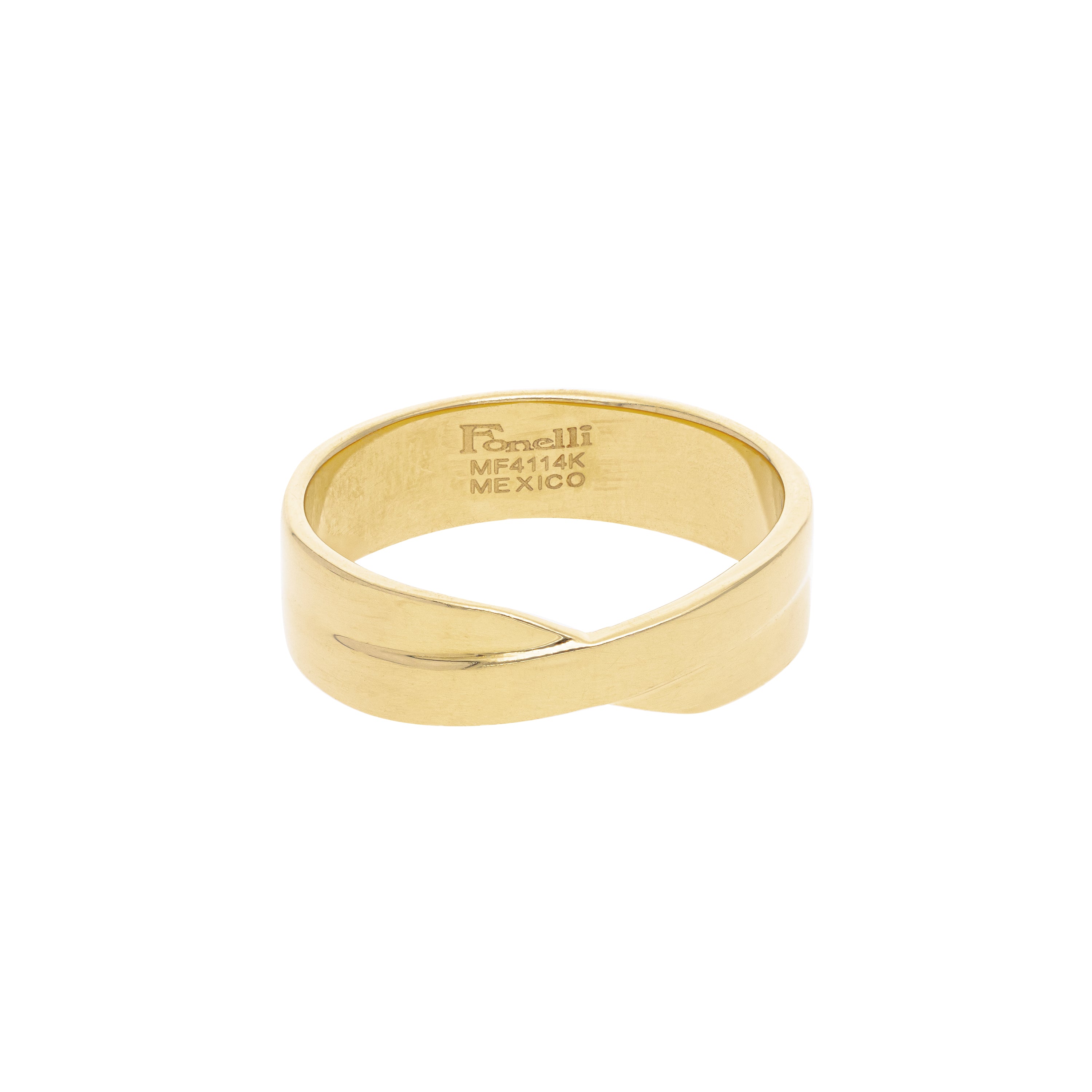 Argolla Cruzada Oro Amarillo 14k
