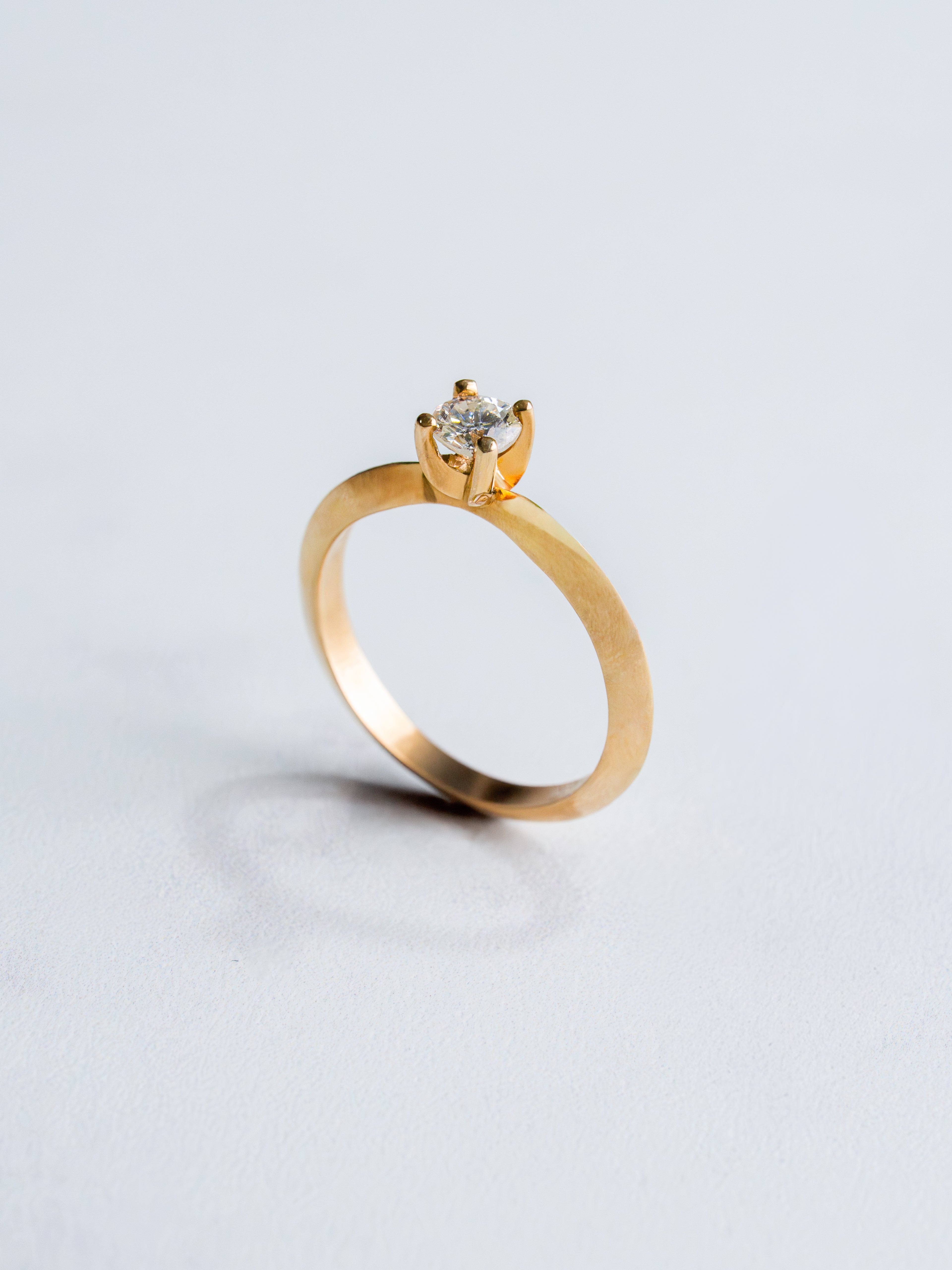 Anillo Solitario Oro Amarillo